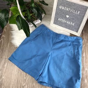 Izod Blue Size 6 Cotton Shorts With Side Zipper